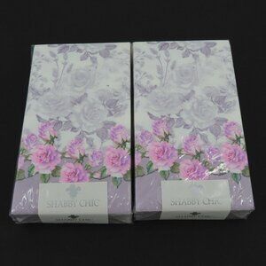 Shabby Chic Rachel Ashwell 2 Pack Lilac Purple Pink Rose Flowers Napkins NEW